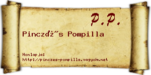 Pinczés Pompilla névjegykártya